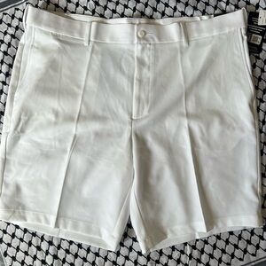 PGA Tour White Flat Front Shorts Tailored Design